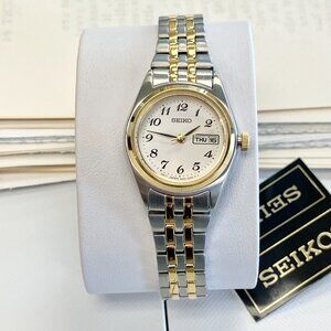 Women's Seiko Two Tone Day And Date Watch